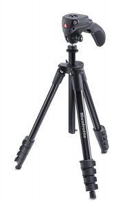Manfrotto Compact Action - Trípode completo, negro
